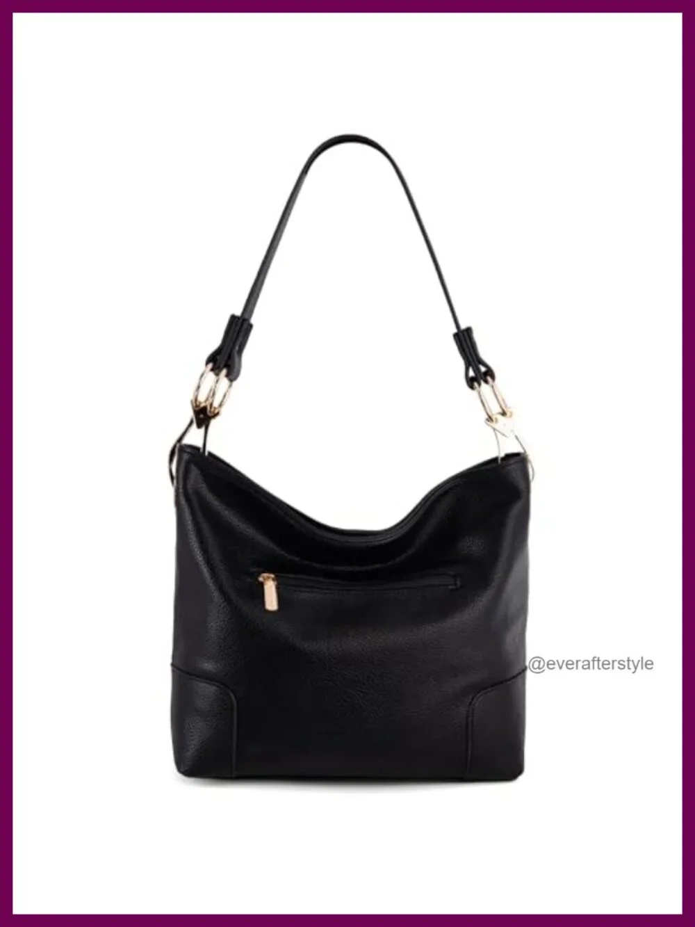 Faux Leather Hobo Bag Women Top Handle Satchel Shoulder Purse Roomy Zip